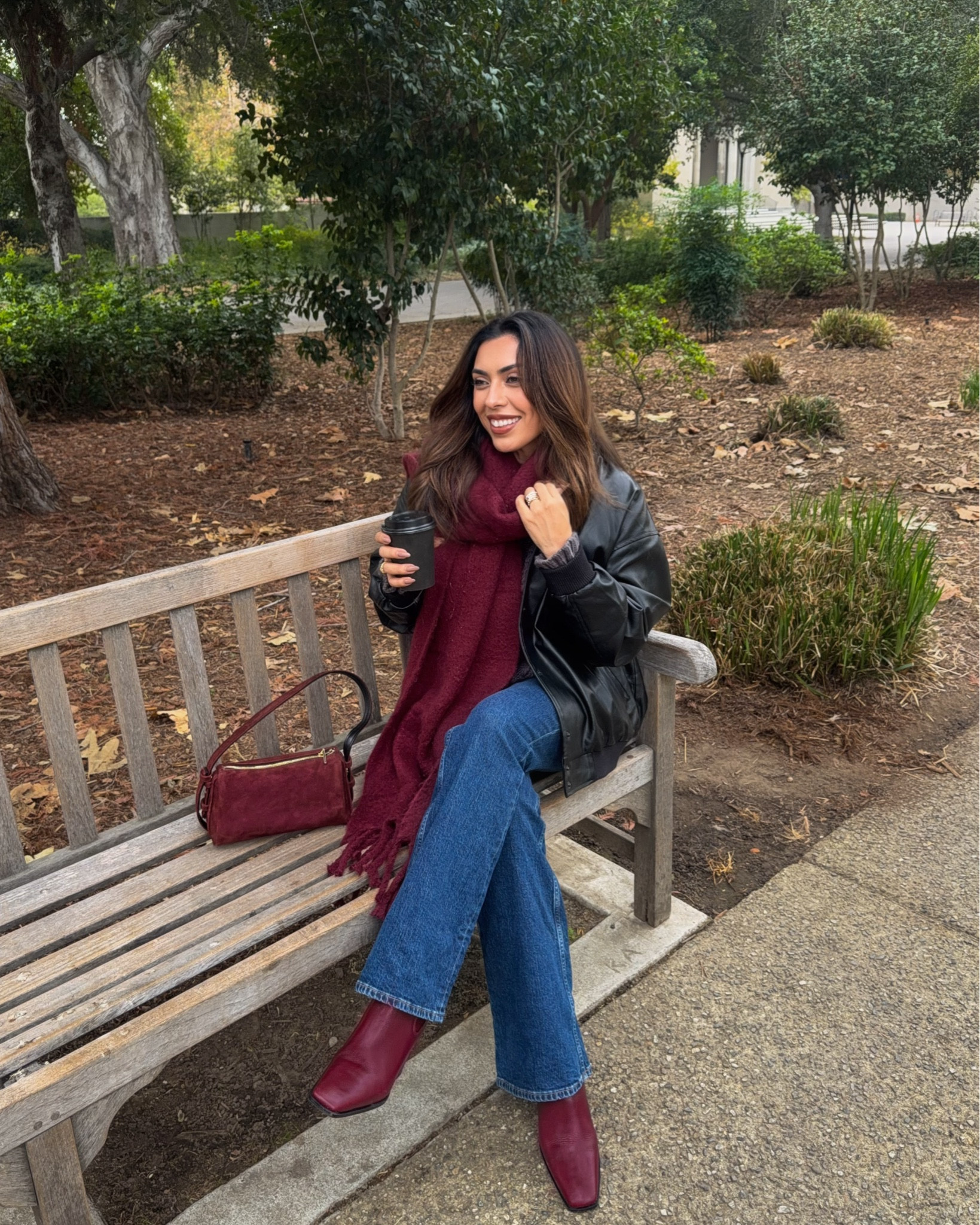 burgundy winter outfit 
—
wearing a size 27 in the denim & love that the floors fit perfectly underneath! 
—


#LTKgrwm #LTKootd #LTKFindsUnder100