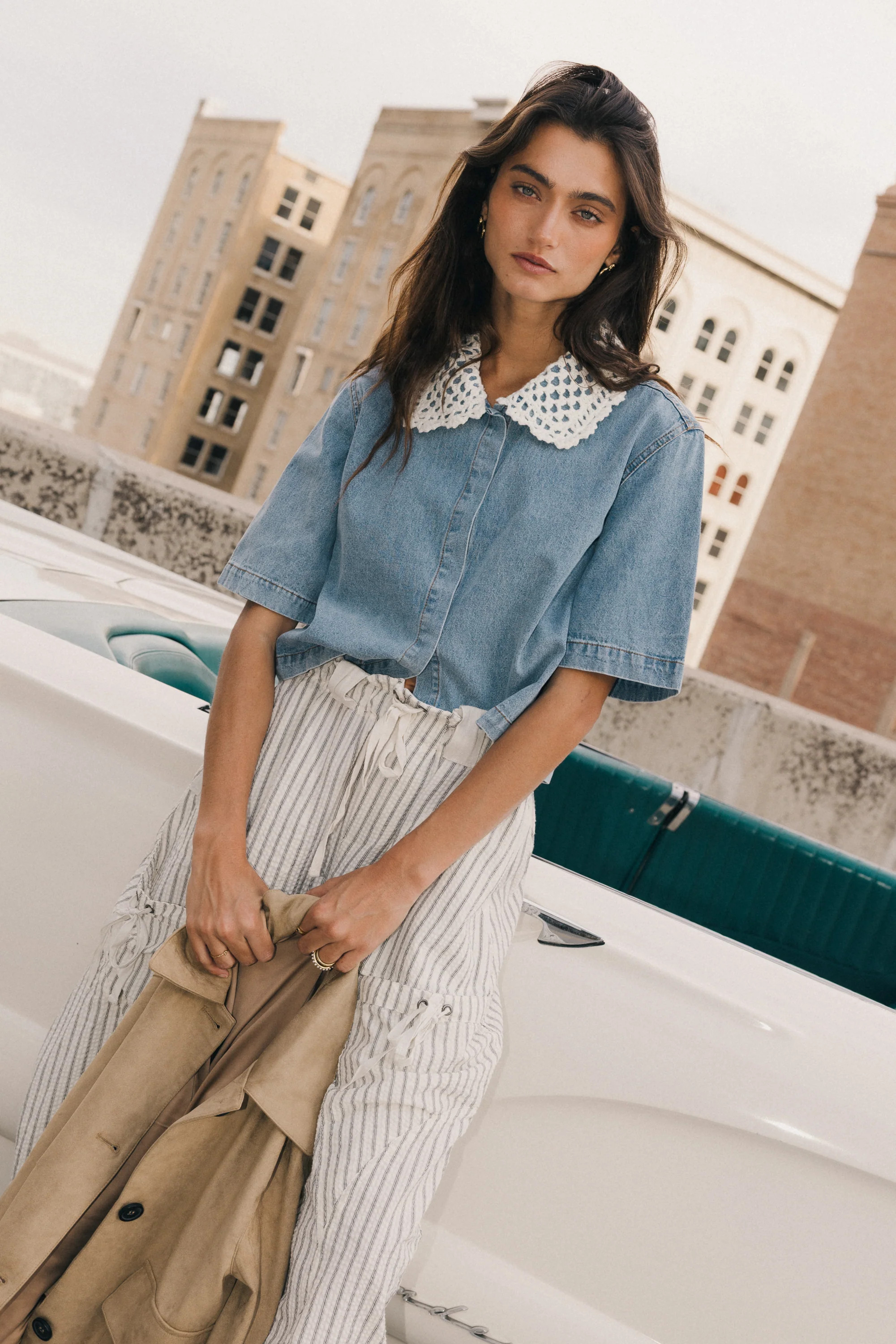 Pierce Denim Blouse | Böhme US