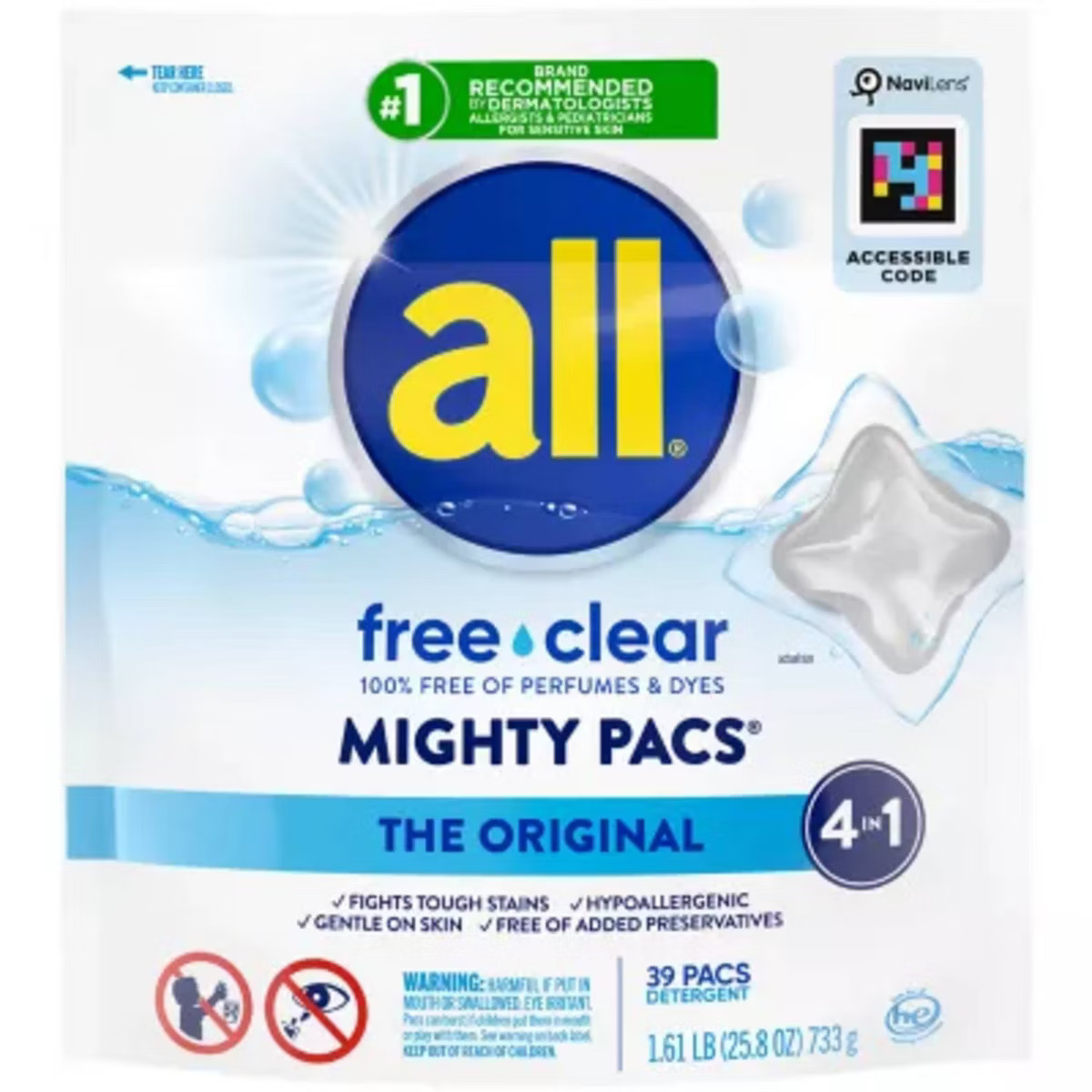 All Unscented Mighty Pacs Free Clear HE Laundry Detergent Pods | Target