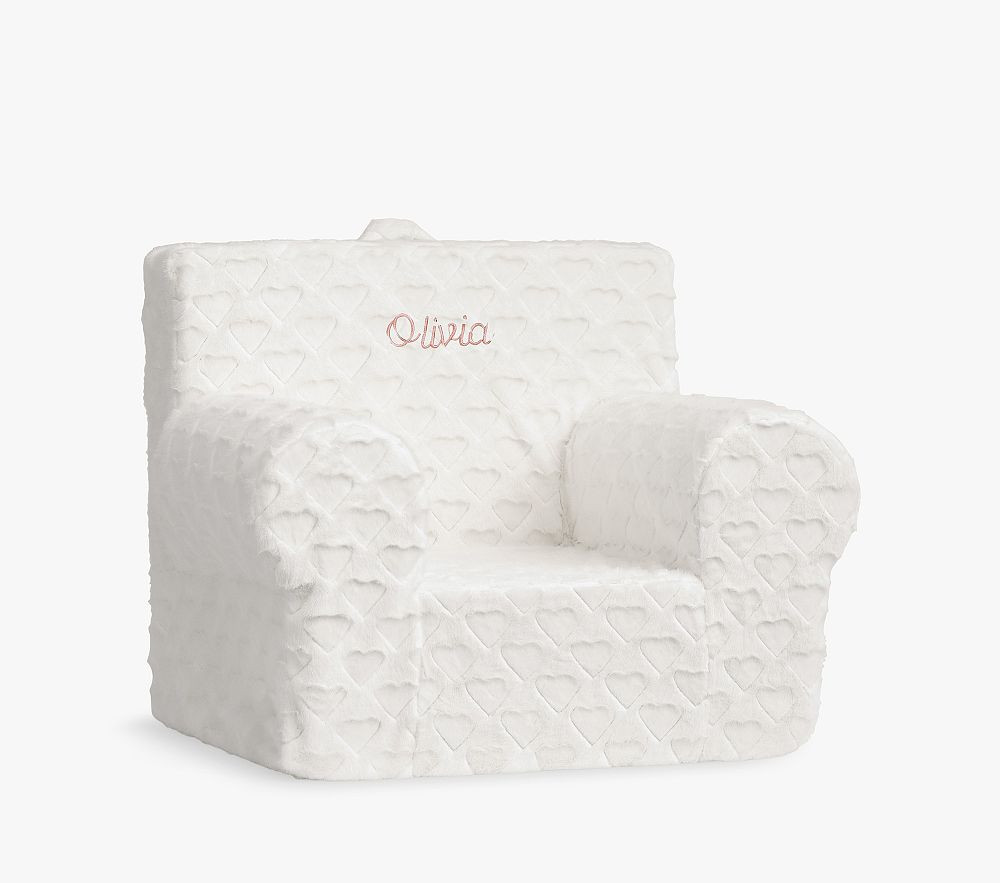 Kids Anywhere Chair(R), Sweet Fur Heart Ivory | Pottery Barn Kids
