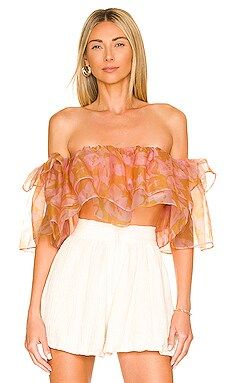 Show Me Your Mumu Rossella Ruffle Top in Flirty Floral from Revolve.com | Revolve Clothing (Global)