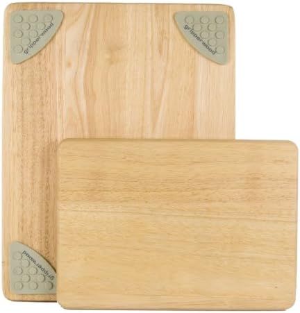 Architec Gripperwood Cutting Boards, Set of 2, Beechwood with Non-slip Gripper Feet, 11 by 8-Inch... | Amazon (US)