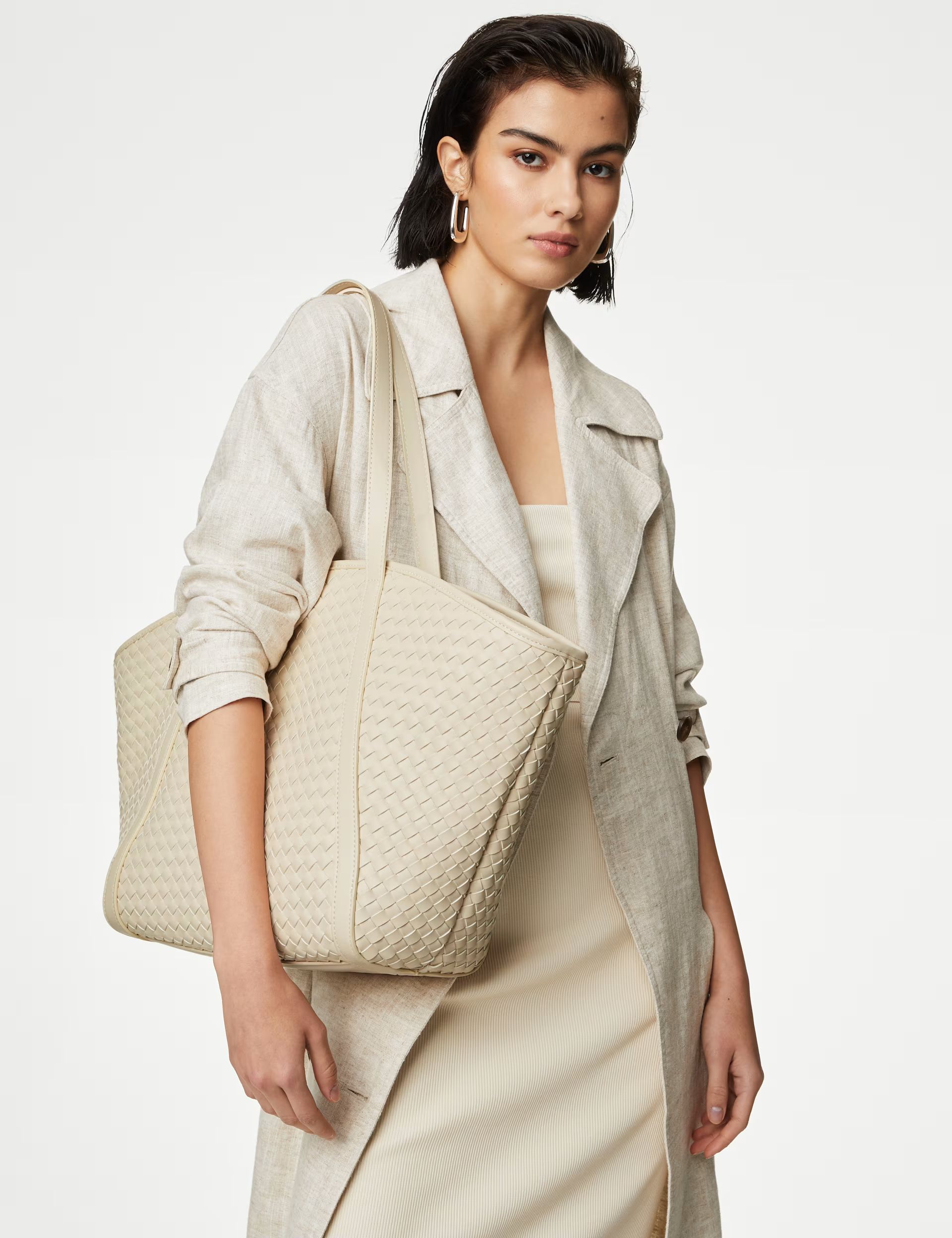 Faux Leather Woven Tote Shopper | Marks & Spencer (UK)