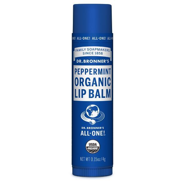 Dr. Bronner&#39;s Organic Lip Balm Peppermint - .15oz | Target