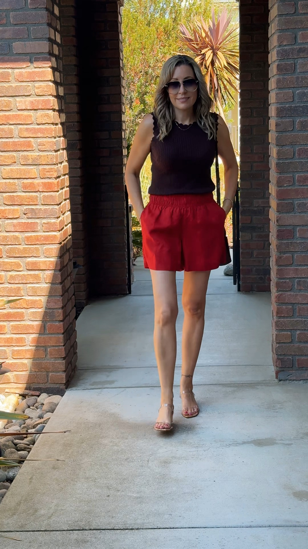 Warm-weather luxe in the most effortless way ☀️ This sleeveless knit top by Paige is a dream—made from a beautiful blend of organic cotton, nylon, and silk, it’s soft, breathable, and drapes like a charm. I paired it with my go-to linen shorts from Quince, which are light, flattering, and under $50! Perfect outfit for hot days when you still want to look pulled together.

📍Where to wear: outdoor lunch, wine tasting, vacation dinner, summer social events

ootd, fashionover30, fashionover40, fashionover50, casualoutfits, stylishandgrateful, stylish&grateful, modestoutfits, classy casual, nordstromanniversarysale, nsale2025, paigedenim, quincefinds, organiccotton, linenlook, summeroutfit, vacationstyle, elevatedbasics, capsulewardrobe

#LTKSeasonal #LTKSaleAlert #LTKOver40