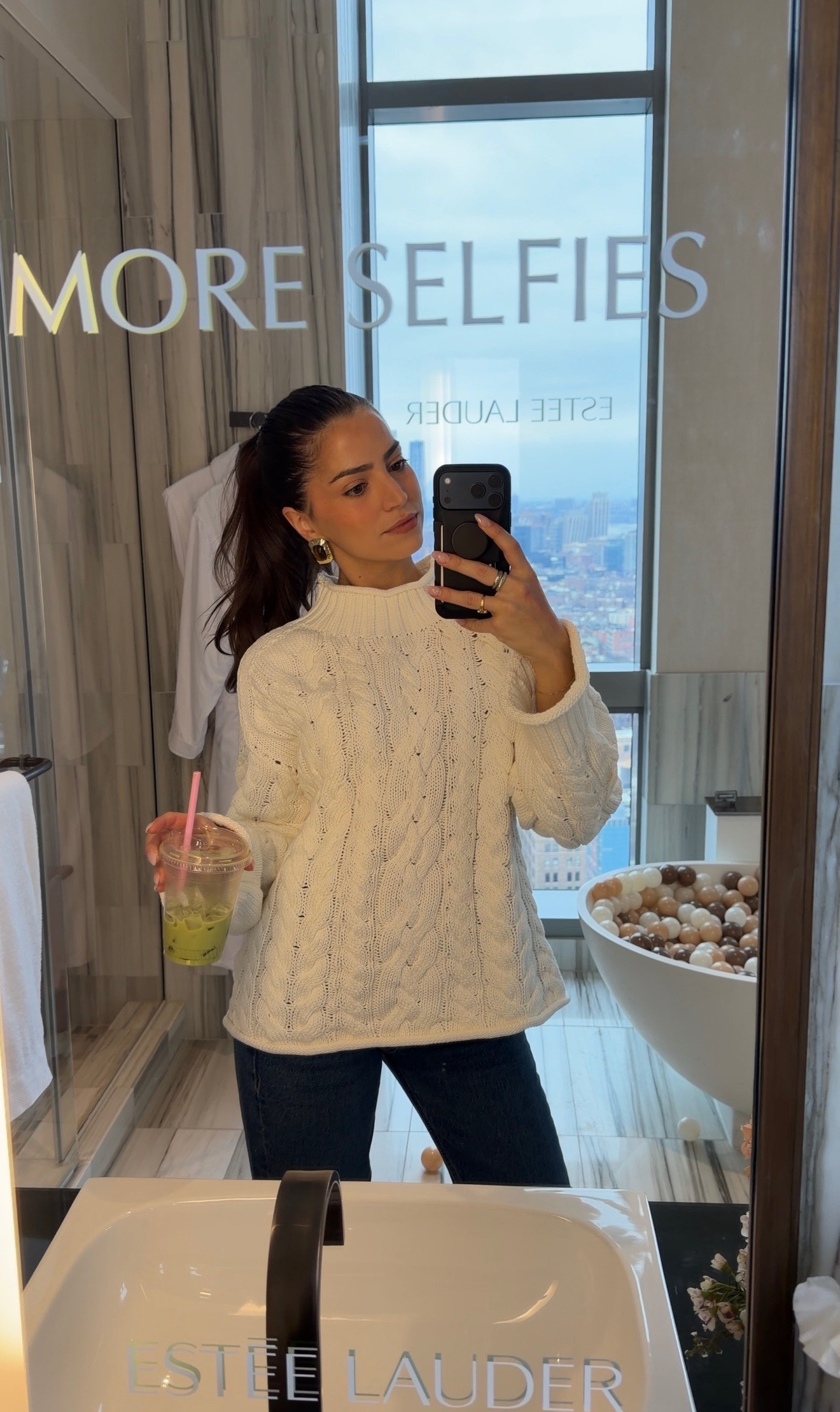 Early mornings call for matcha & my staple sweater from Jcrew 🍵 

 #LTKNYFW #LTKgrwm #LTKootd