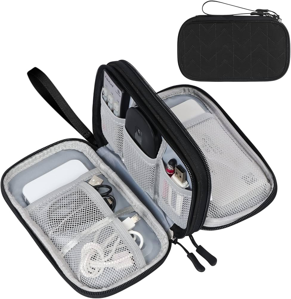 FYY Travel Organizer Pouch Electronic Accessories Carry Case Portable Waterproof Double Layers Al... | Amazon (US)