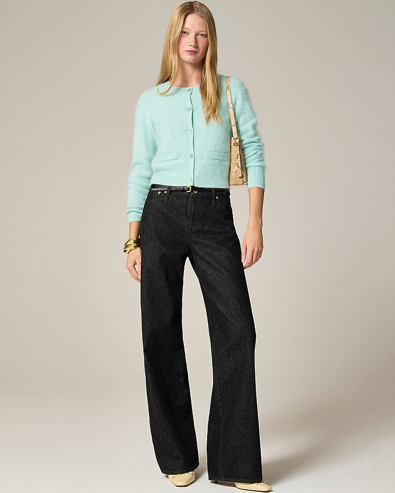 Brushed cashmere cropped cardigan | J. Crew US