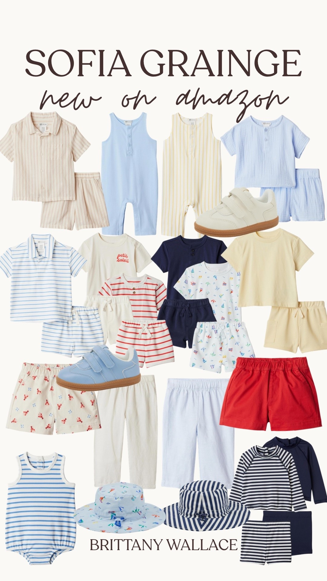 Sofia Grainge x Amazon summer boys clothes are just too good!! toddler boys outfits, baby boy clothes, spring and summer clothes for kids, cotton clothing, matching sets, boys swimwear, shoes

#LTKBaby #LTKKids #LTKootd