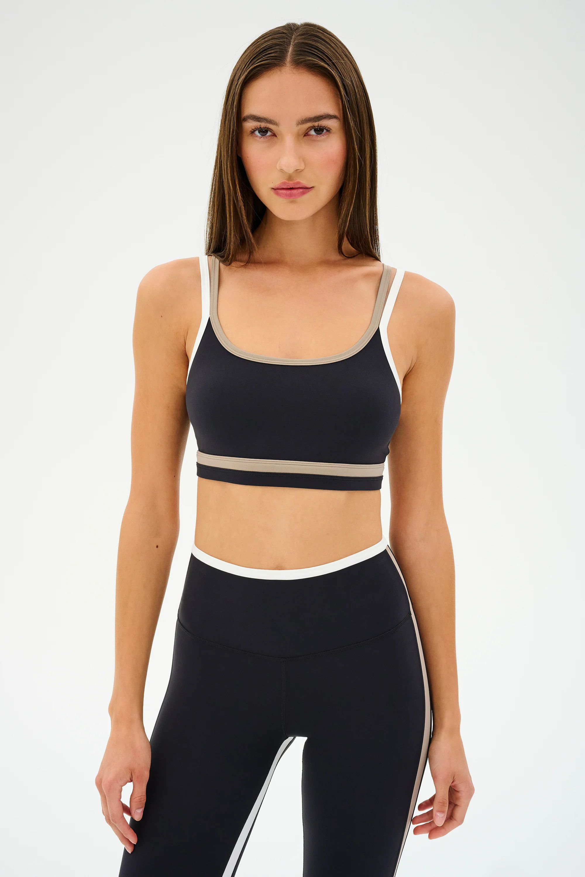 Eva Rigor Double Strap Bra - Black/Latte | Splits59.com