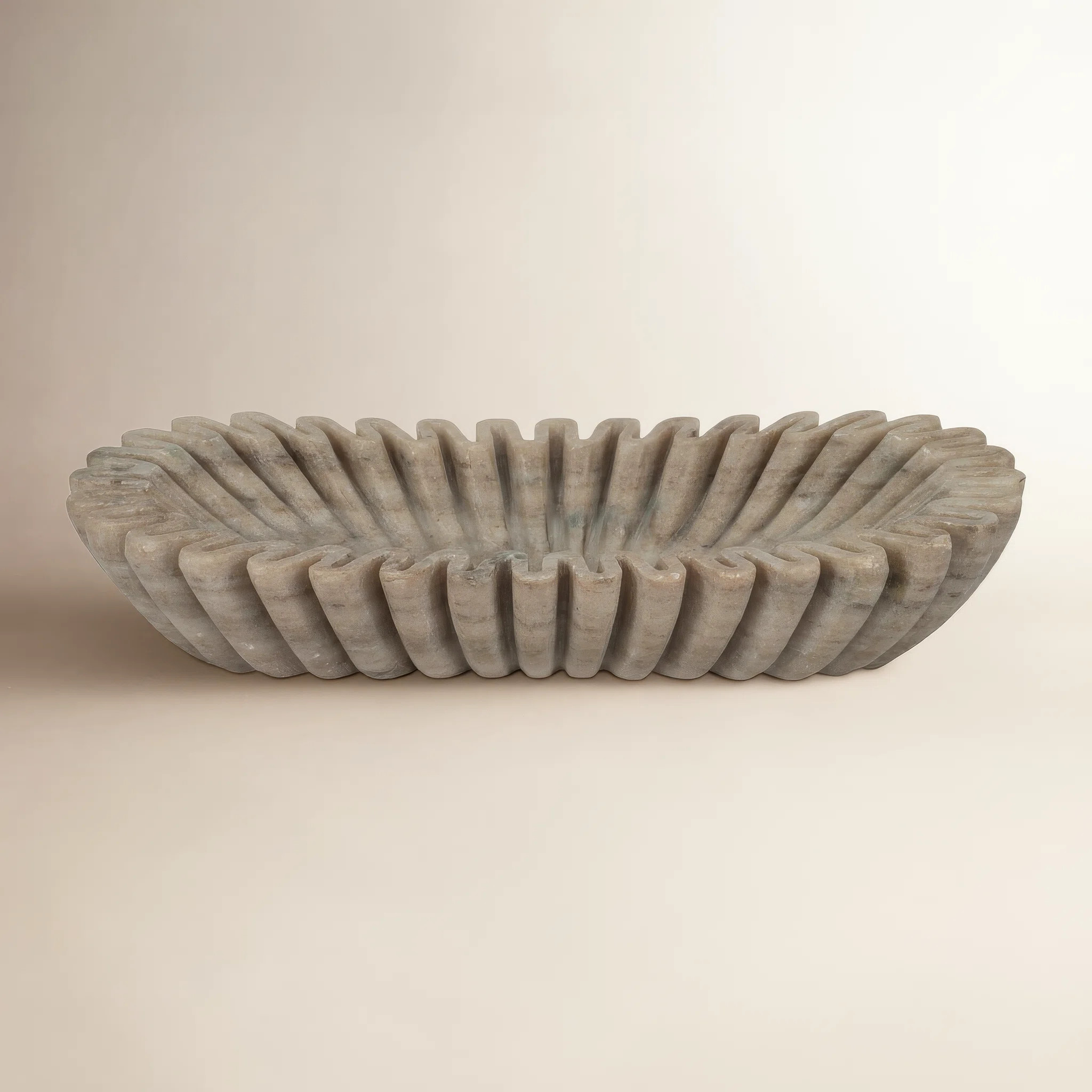 Vanderwall 16" Arkin Wavy Marble Bowl | Wayfair North America