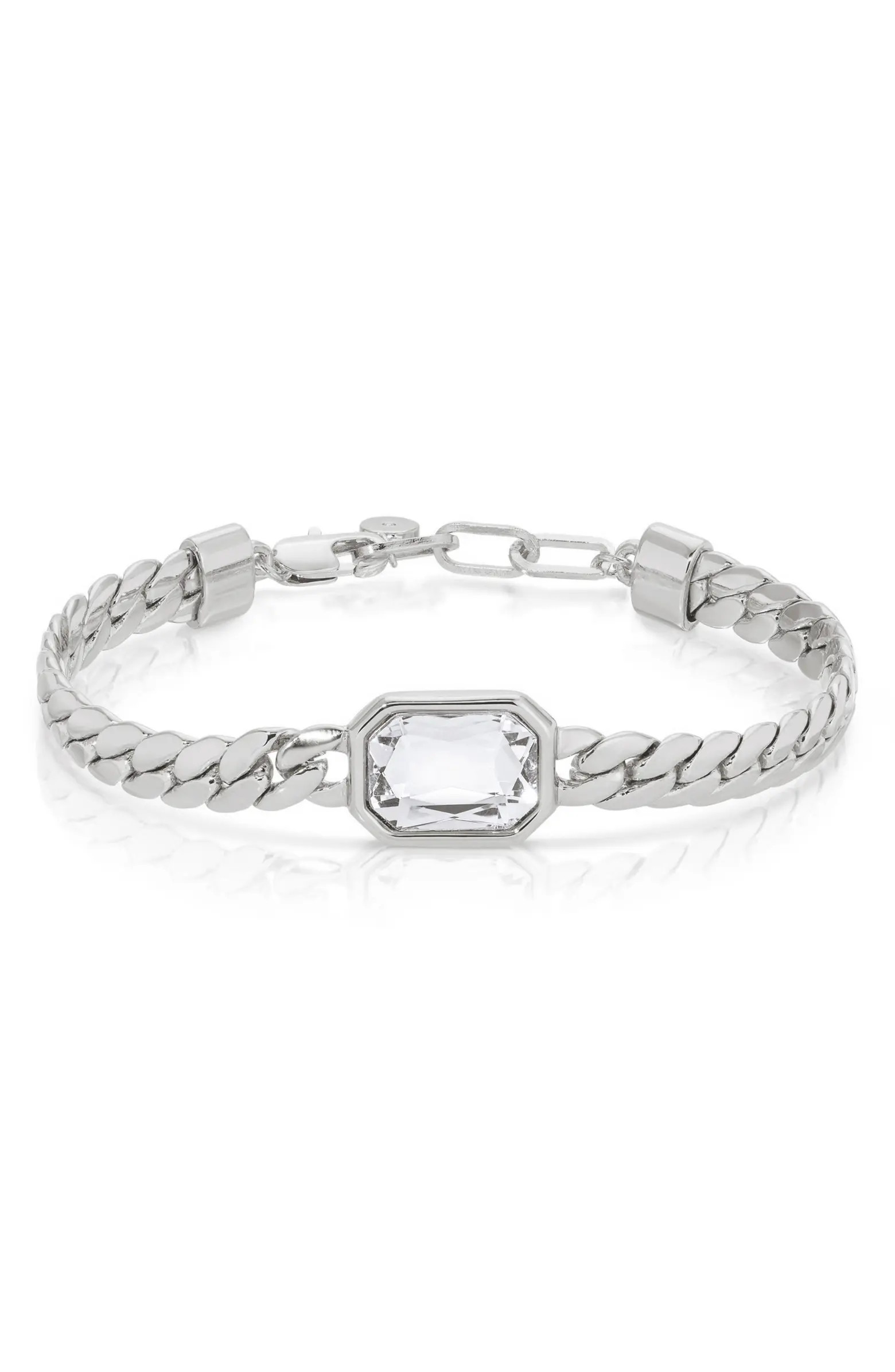 Ettika Deco Crystal Statement Cuban Chain Bracelet | Nordstrom | Nordstrom