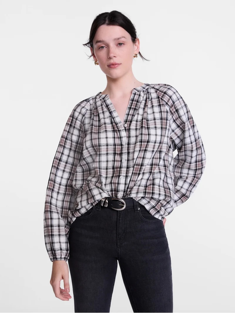 Scenario Women's Top with Poet Sleeves, Sizes XS-XXXL | Walmart (US)