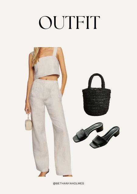 Causal outfit idea. Linen is always a good idea for summer 