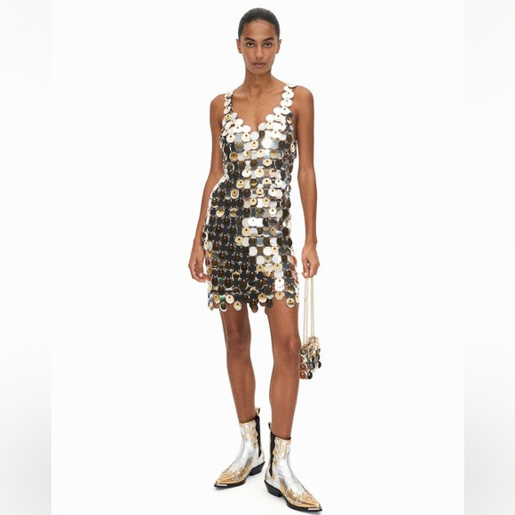 Rabanne H&M Sold Out Sequin Disc Mini Dress XS | Poshmark