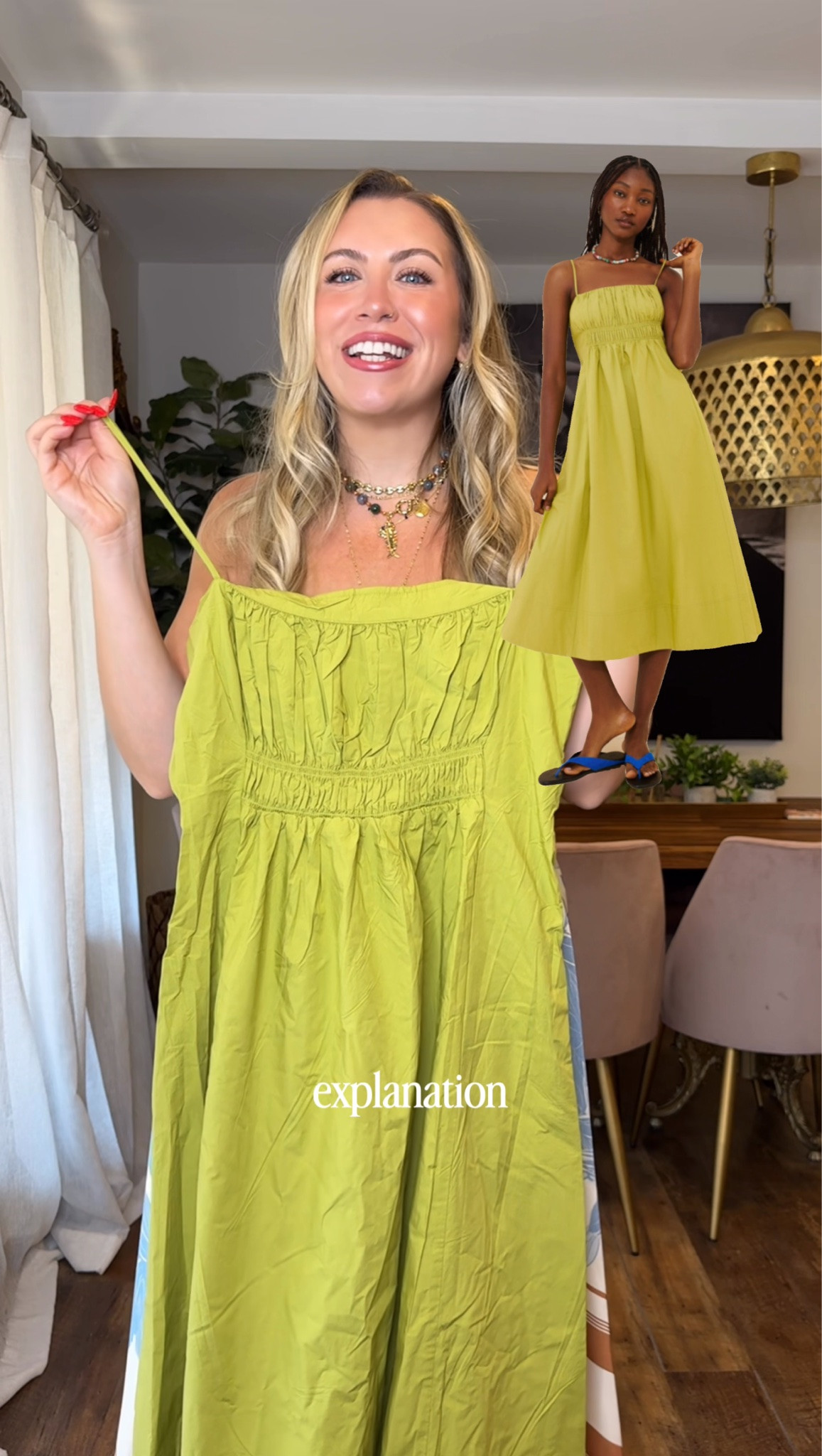 Cute cotton summer dress, love the chartreuse color. Wearing a large but should’ve gotten a medium 

 #LTKootd #LTKSeasonal #LTKMidsize