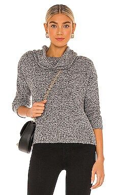 Sanctuary Boucle Cowl Neck Sweater in Charcoal Black from Revolve.com | Revolve Clothing (Global)
