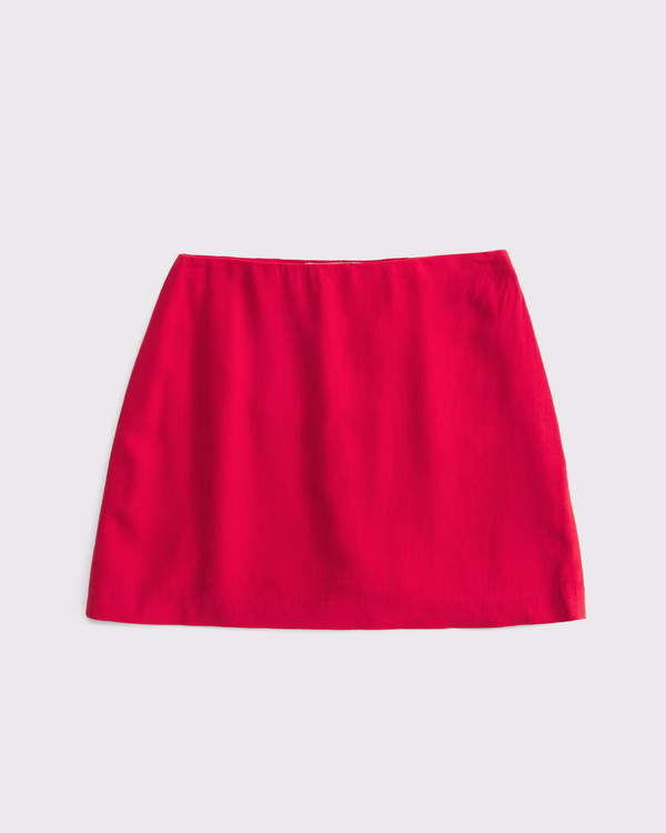 Women's The A&F Scarlett Curve Love Linen-Blend Mini Skort | Women's Bottoms | Abercrombie.com | Abercrombie & Fitch (US)