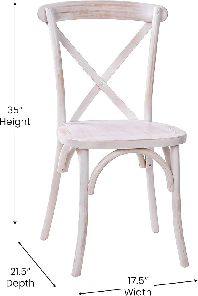 Merrick Lane Bardstown X-Back Bistro Style Wooden Dining Chair for Kitchens and Dining Rooms, Hig... | Amazon (US)