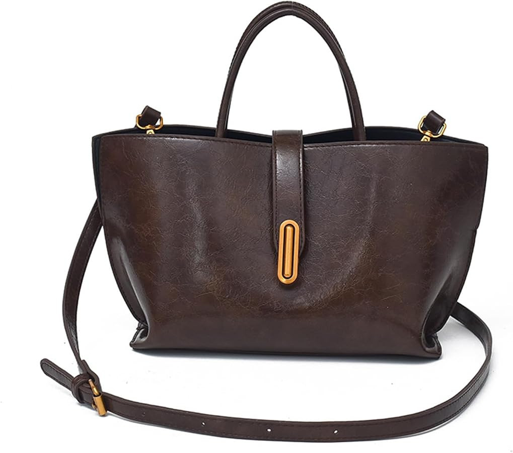 Women's Elegant Solid Color French Style Handbag, Classic Double Zip Top Handle Satchel Bag, Wome... | Amazon (US)