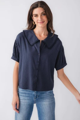 Things Between Peter Pan Collar Top | Social Threads
