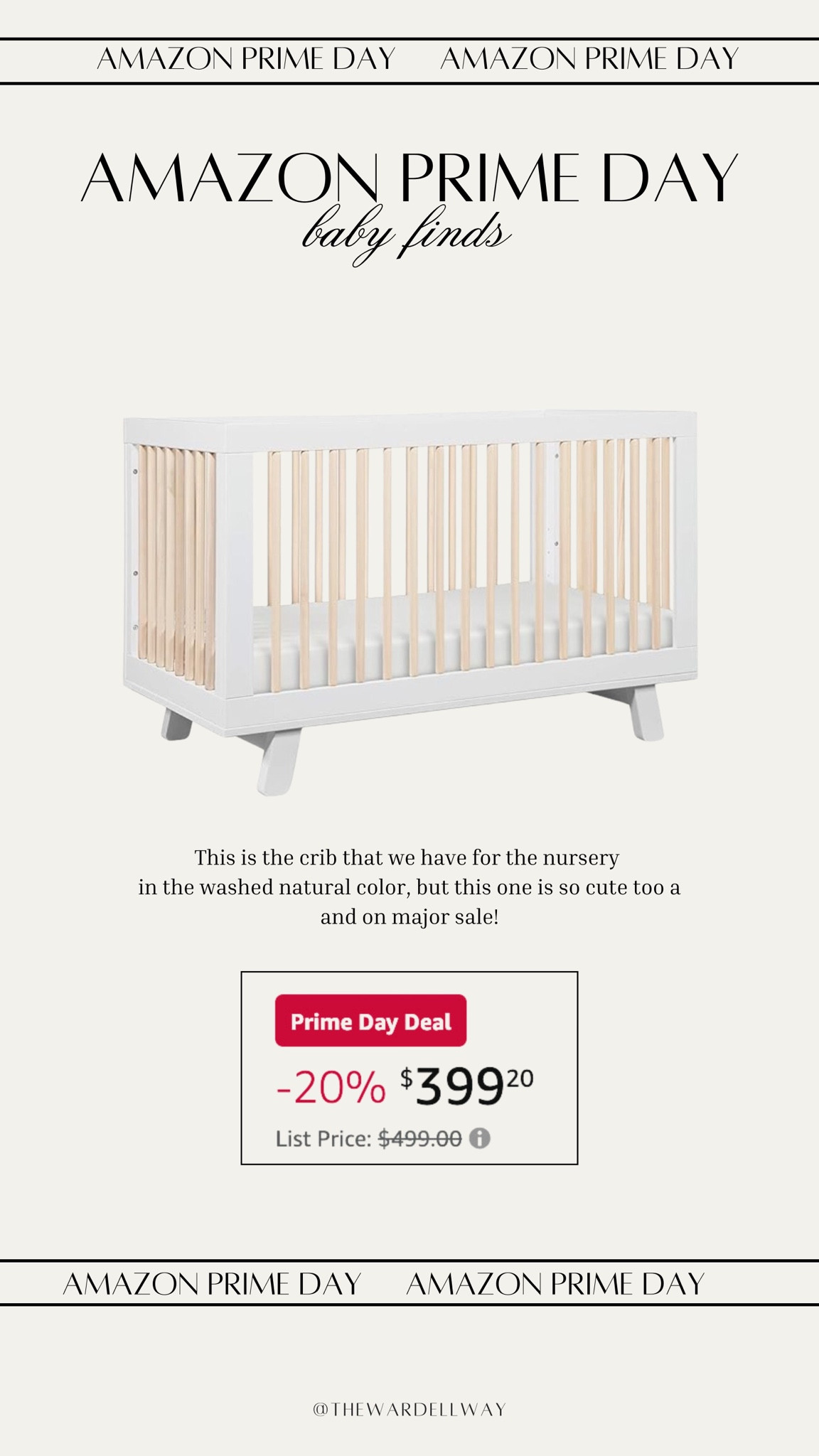 Babyletto crib on SALE! #amazonprimeday 

#LTKBaby #LTKSaleAlert