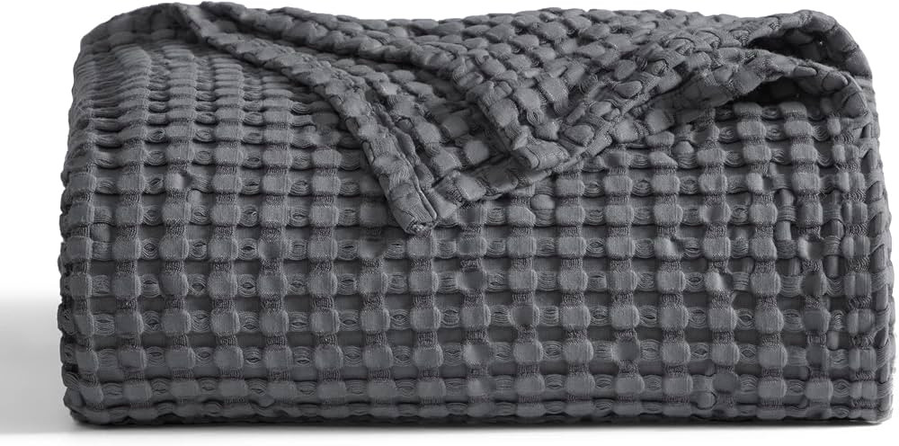 Bedsure Cooling Cotton Waffle King Size Blanket - Lightweight Breathable Blanket of Rayon Derived... | Amazon (US)