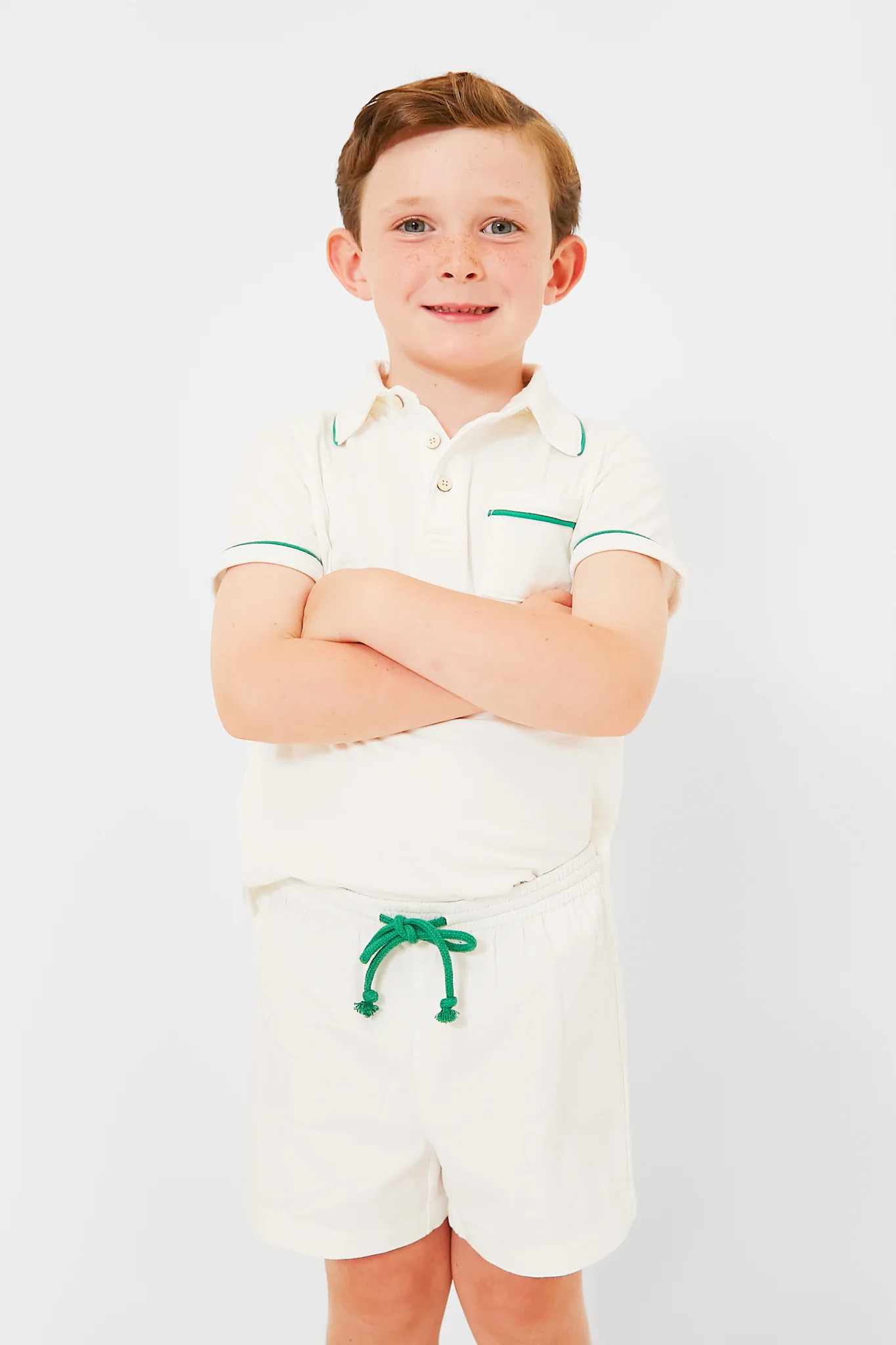 Exclusive Green Piping White Marco Polo | Tuckernuck (US)