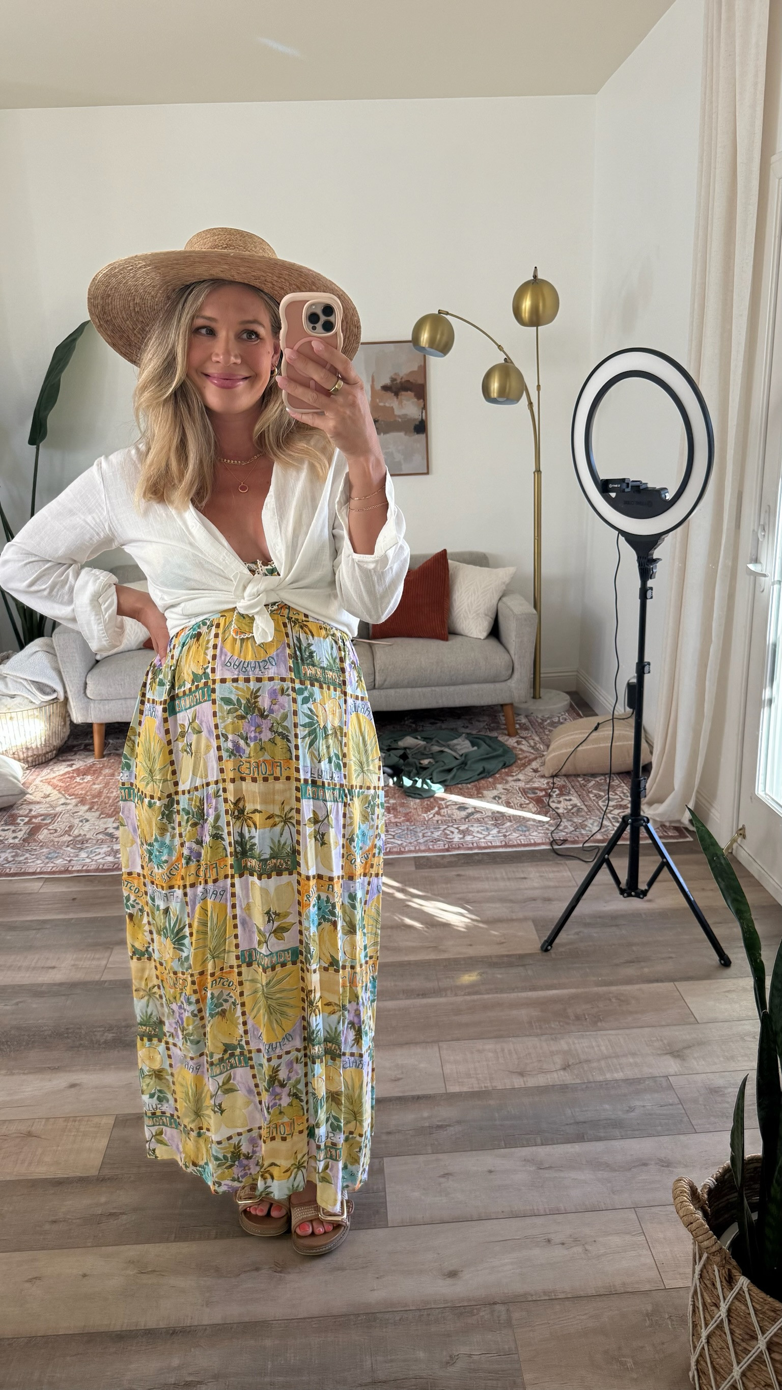 OOTD! Linked similar dress. Linen shirt is from Amazon. Hat is from Nordstrom. Sandals are bestsellers from Target! 

 

#LTKFindsUnder50 #LTKFindsUnder100 #LTKBump