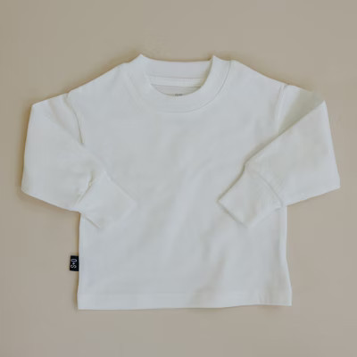 Kids Keaton Long Sleeve Tee Shirt White 18-24M - Olive + Scout | Target