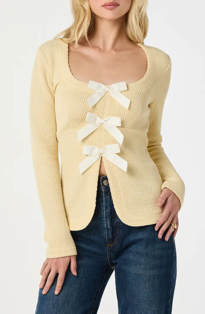 Split Front Bow Top | Nordstrom