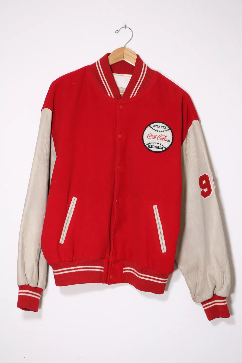 Vintage '90s Boxy Coca Cola Collectors Varsity Bomber Jacket | Urban Outfitters (US and RoW)