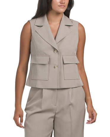 Boxy Patch Pocket Vest | TJ Maxx