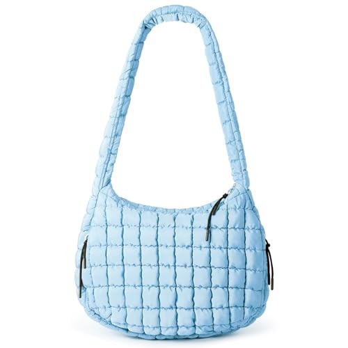 Puffer Tote Bag for Women Travel Bags for Women Tote Blue | Amazon (US)