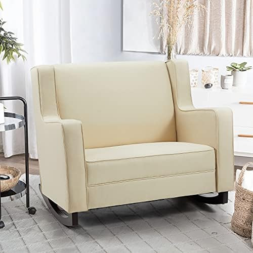 Esright Upholstered Rocking Sofa Chair with Spacious Wingback, Nursery Glider Rocker Provides Comfor | Amazon (US)