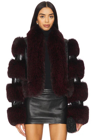 Adrienne Landau Alessia Jacket in Ruby from Revolve.com | Revolve Clothing (Global)