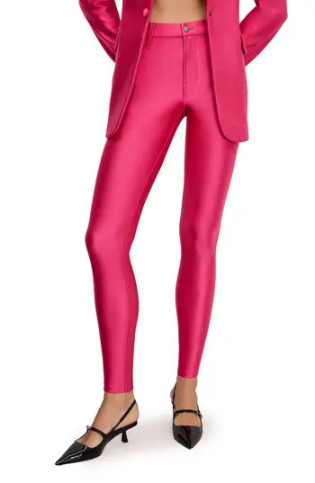Good American Good Waist High Shine Compression Leggings in Ballerina Pink004 at Nordstrom Rack, Size 12 | Nordstrom Rack