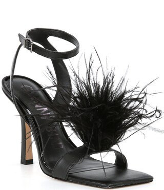 Gianni Bini Neela Feather Square Toe Dress Sandals | Dillard's | Dillard's
