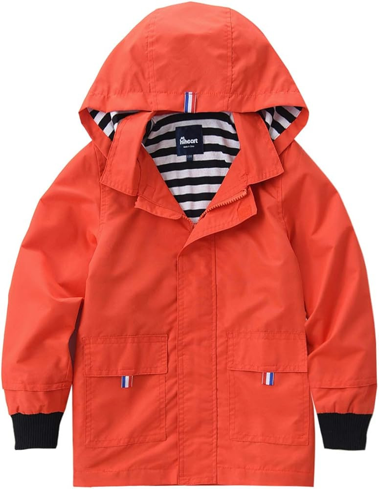Hiheart Boys Girls Waterproof Hooded Jackets Cotton Lined Rain Jackets | Amazon (US)