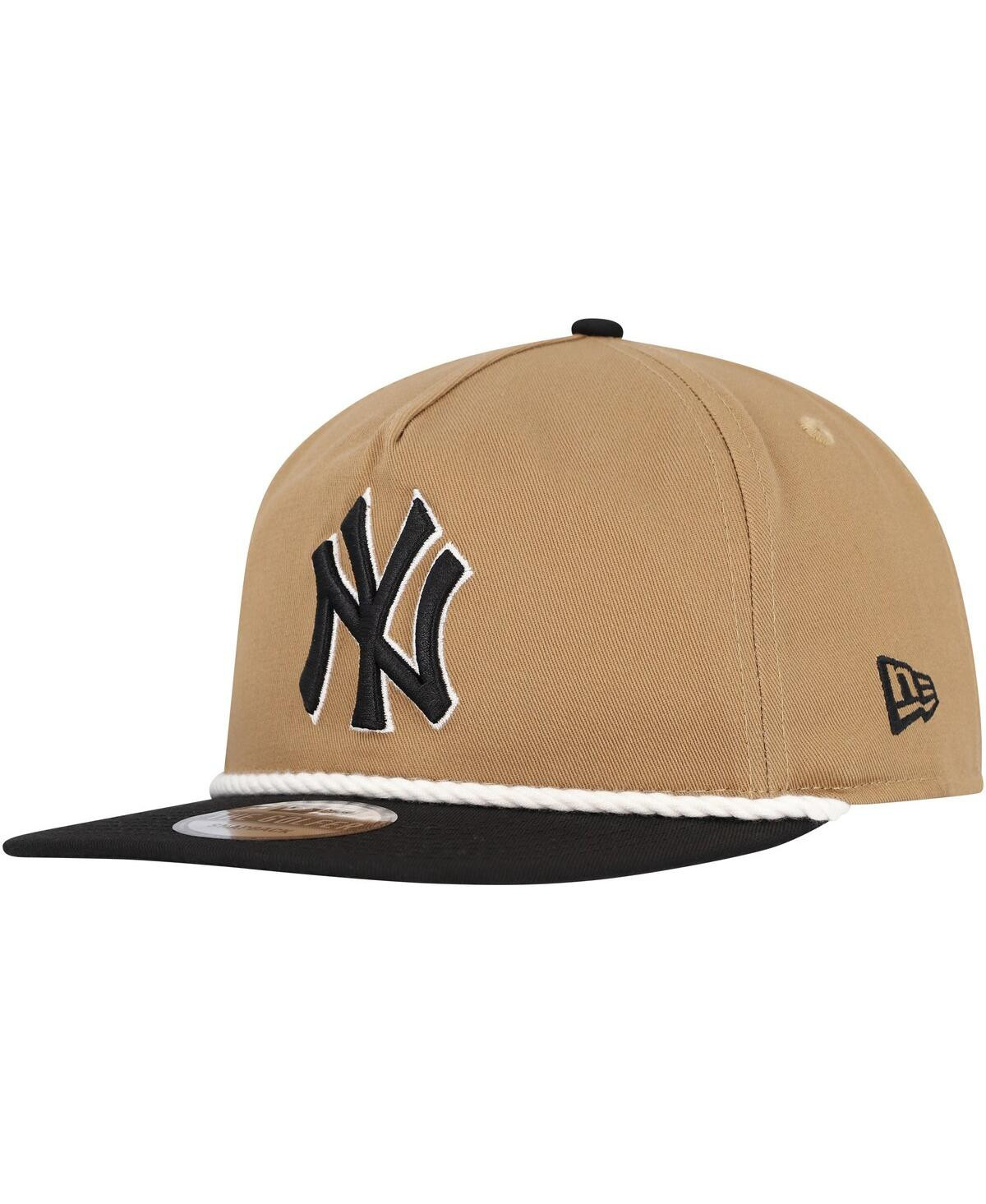 New Era Men's Khaki/Black New York Yankees Golfer Snapback Hat - Khaki, Black | Macy's