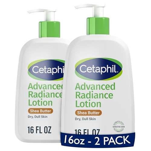Cetaphil Body Lotion, Advanced Radiance Lotion with Shea Butter for Dry, Sensitive Skin, 16 oz, Pack of 2, Fragrance Free, Hypoallergenic, Non-Comedogenic | Amazon (US)