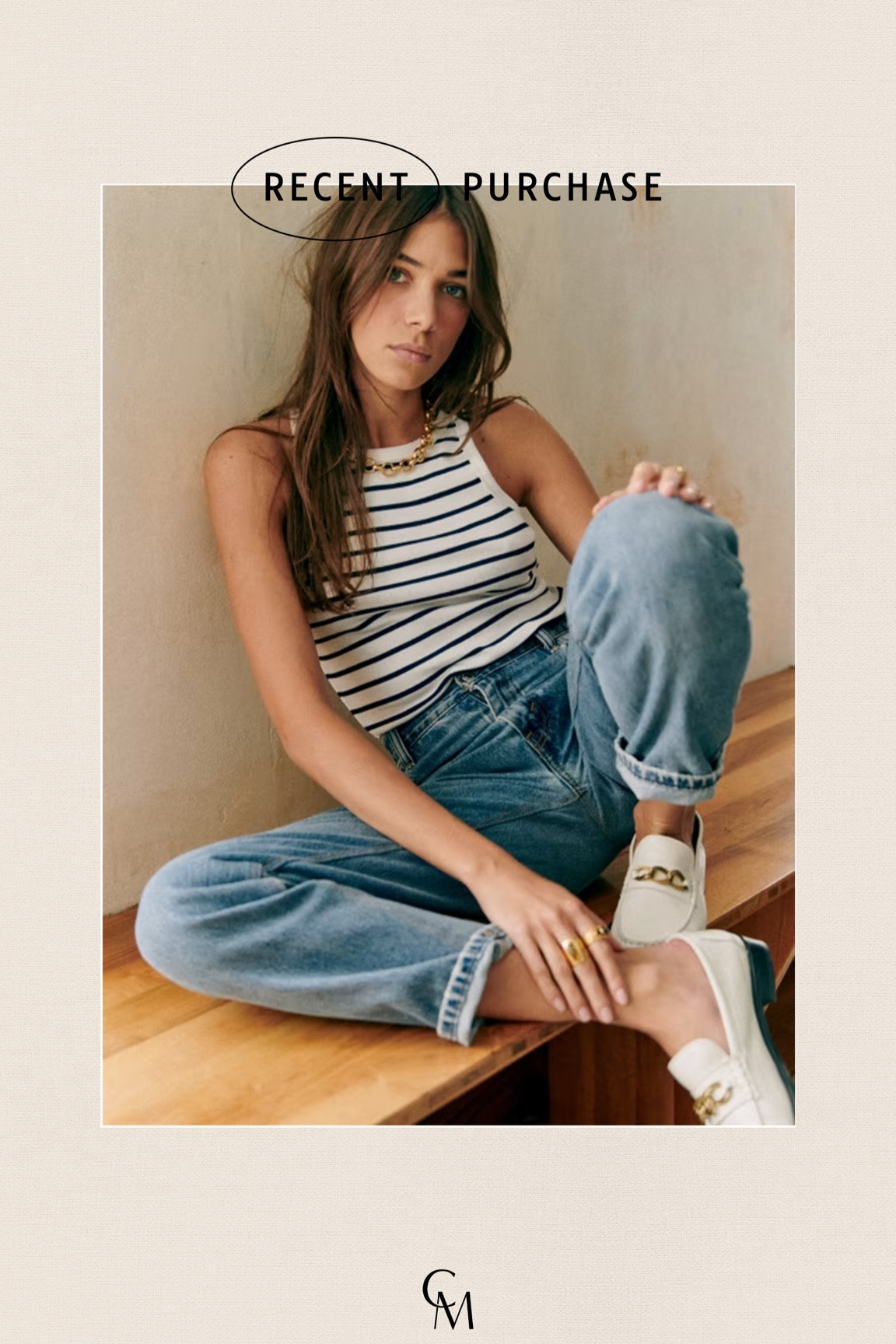 Sezane Tank. Best stripe Tank I have found. Ordered the xs and small. Both fit. I’d go up a size for a comfier fit  