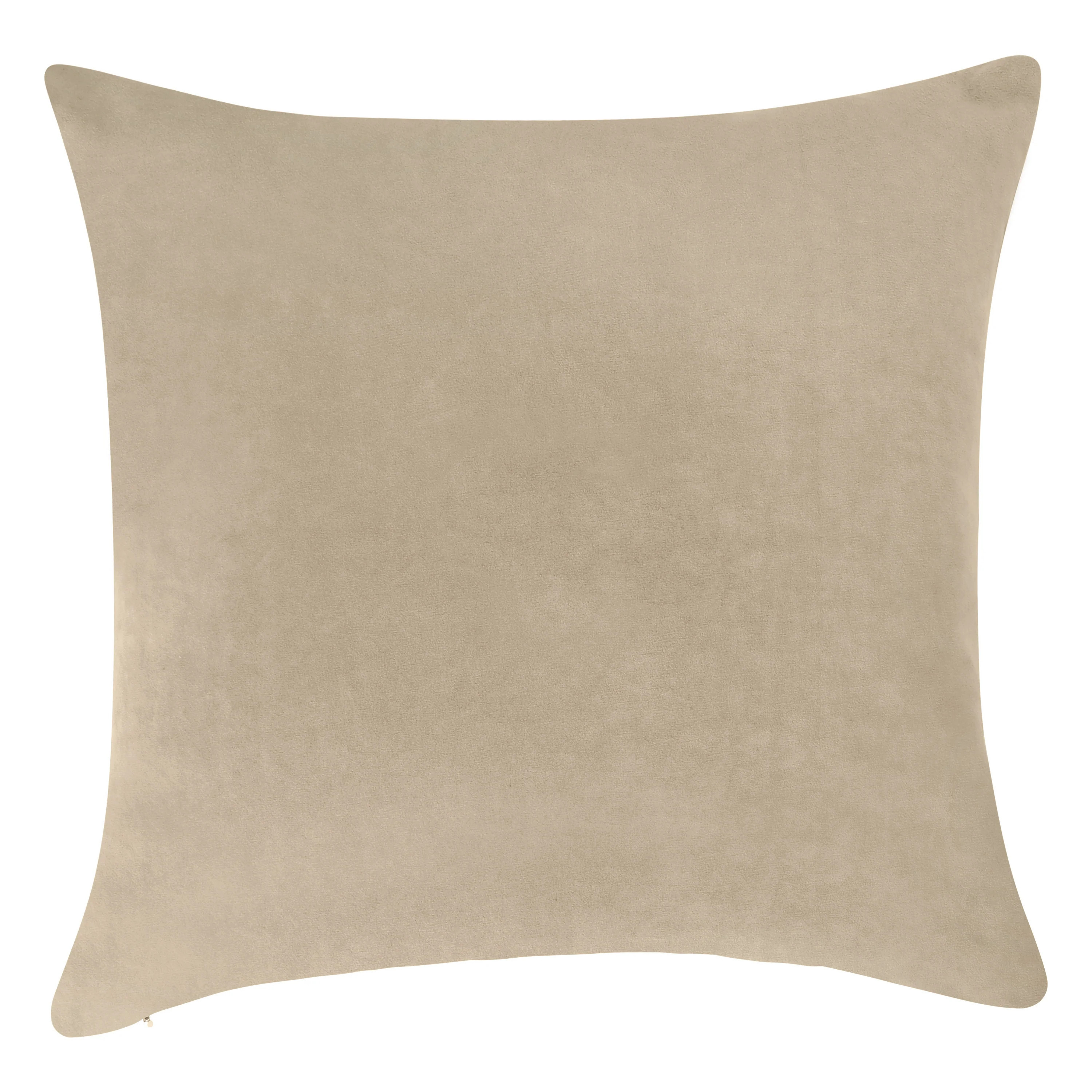 Everywhere Velvet Throw Pillow (Beige) | Delara 