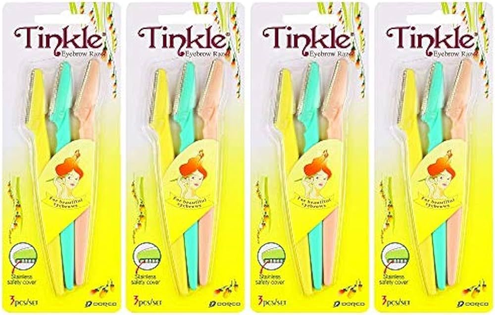 Dorco Tinkle Eyebrow Razors for Women, Dermaplane Razor 3 Razors , Eyebrow Trimmer Dermaplaning T... | Amazon (US)