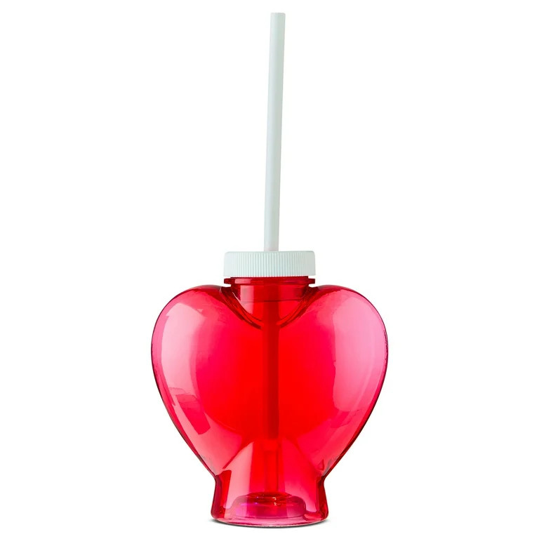 Light-Up Plastic Heart Cup, Red, 11.5 fl oz, Valentine's Day by Way To Celebrate | Walmart (US)