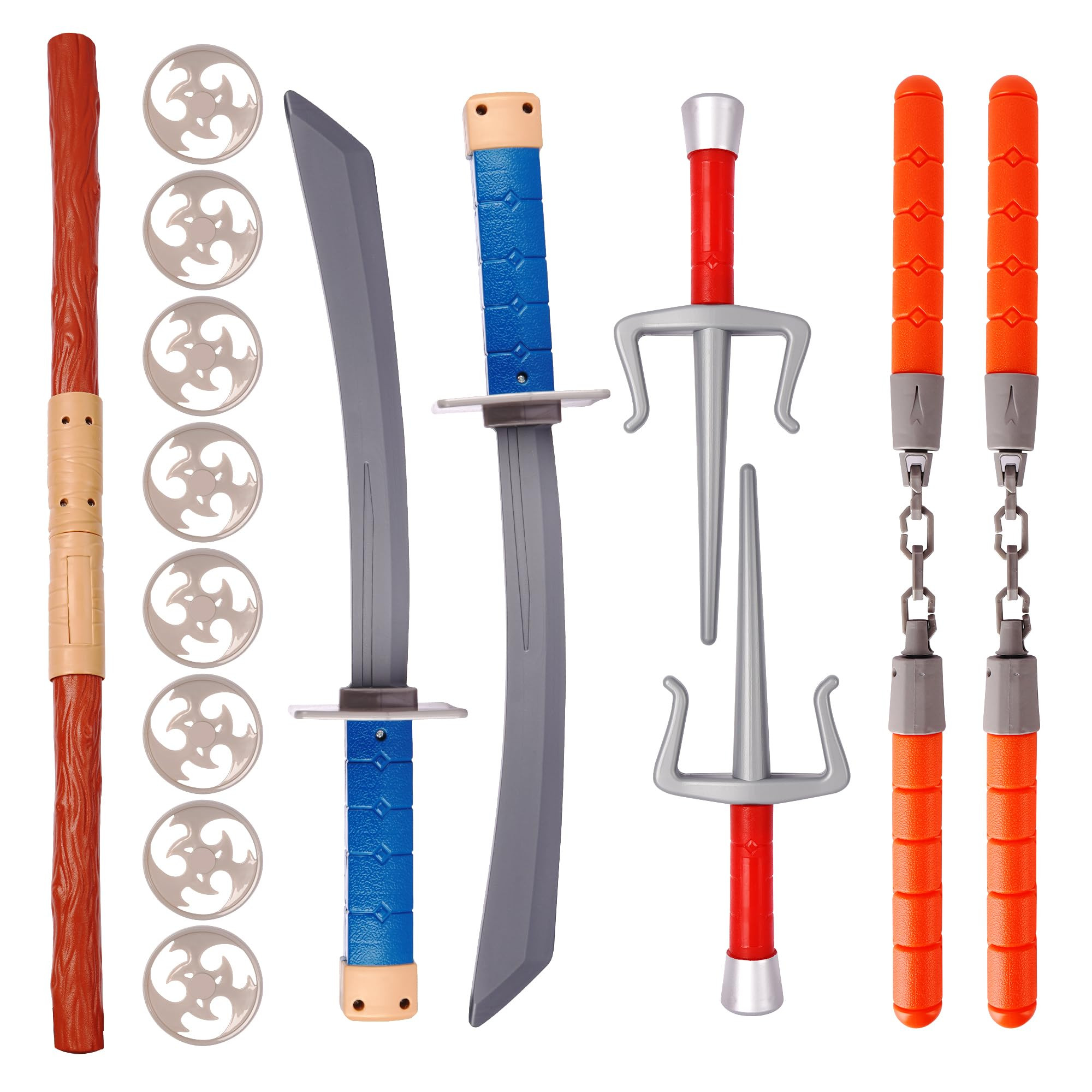 15PCS Ninja Warrior Toy Weapons Role Play Set for Children Pretend Play Battles Dress up Party Ph... | Amazon (US)