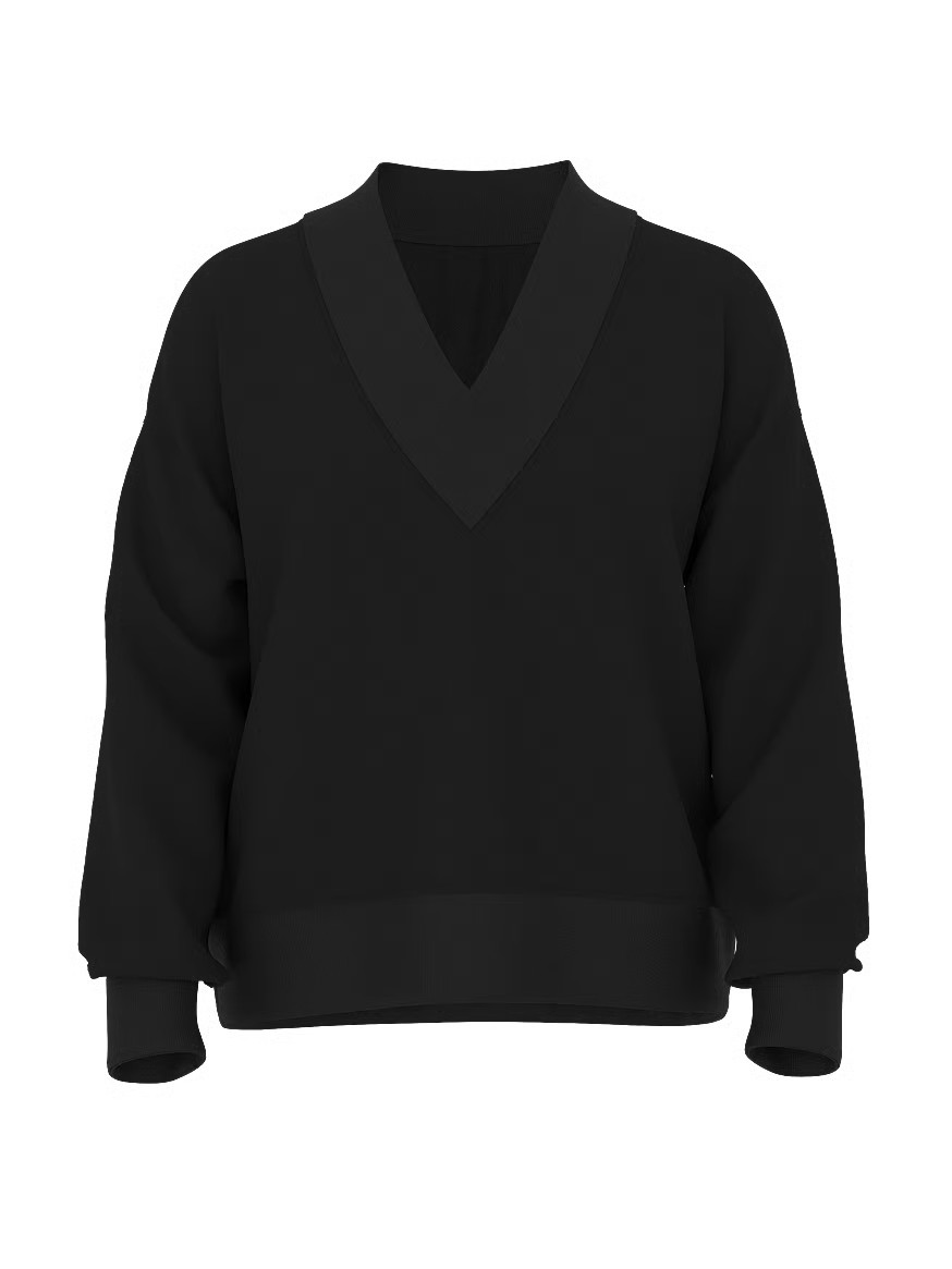 Buy Ivy Fleece V-Neck High-Low Cropped Sweatshirt, Doll House - Order Hoodies & Sweatshirts onlin... | Victoria's Secret (US / CA )