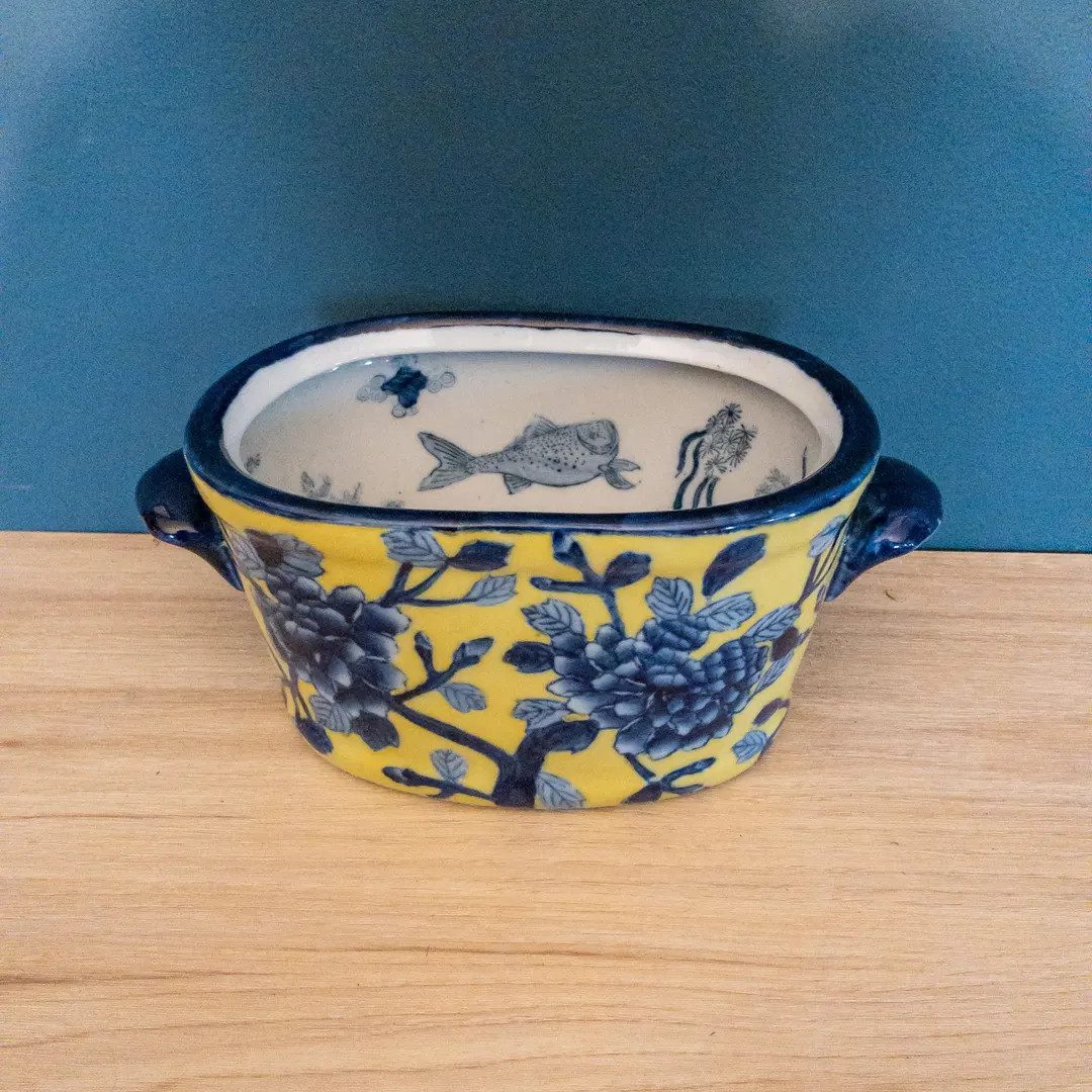 Lovely vintage Chinese footbath made in the 1950s/60s. Could be used in a bunch of different ways... | Etsy (US)