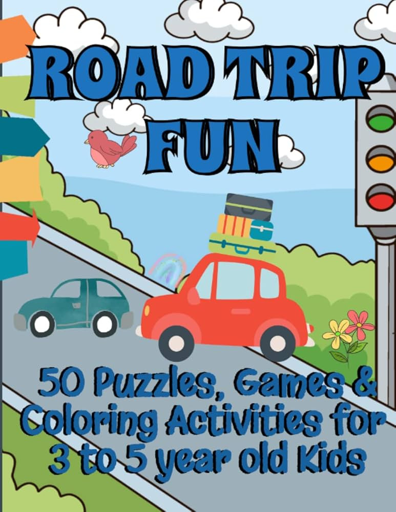 Road Trip Fun | 50 Puzzles, Games & Coloring Activities for 3 to 5 Year Old Kids: Mazes, Coloring... | Amazon (US)