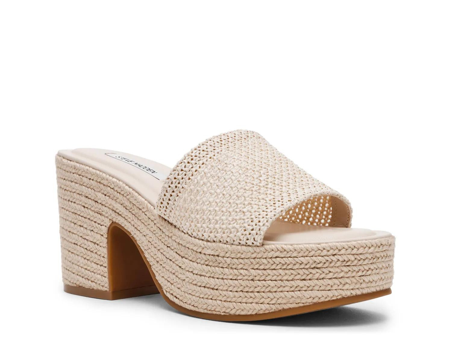 Steve Madden Trippy Espadrille Platform Sandal | Women's | Natural Beige | Size 5.5 | Sandals | Block | DSW